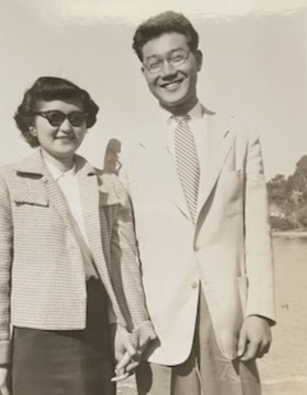 An archival photo of a young couple