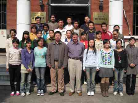 Professor Andy Jackson with his class in China